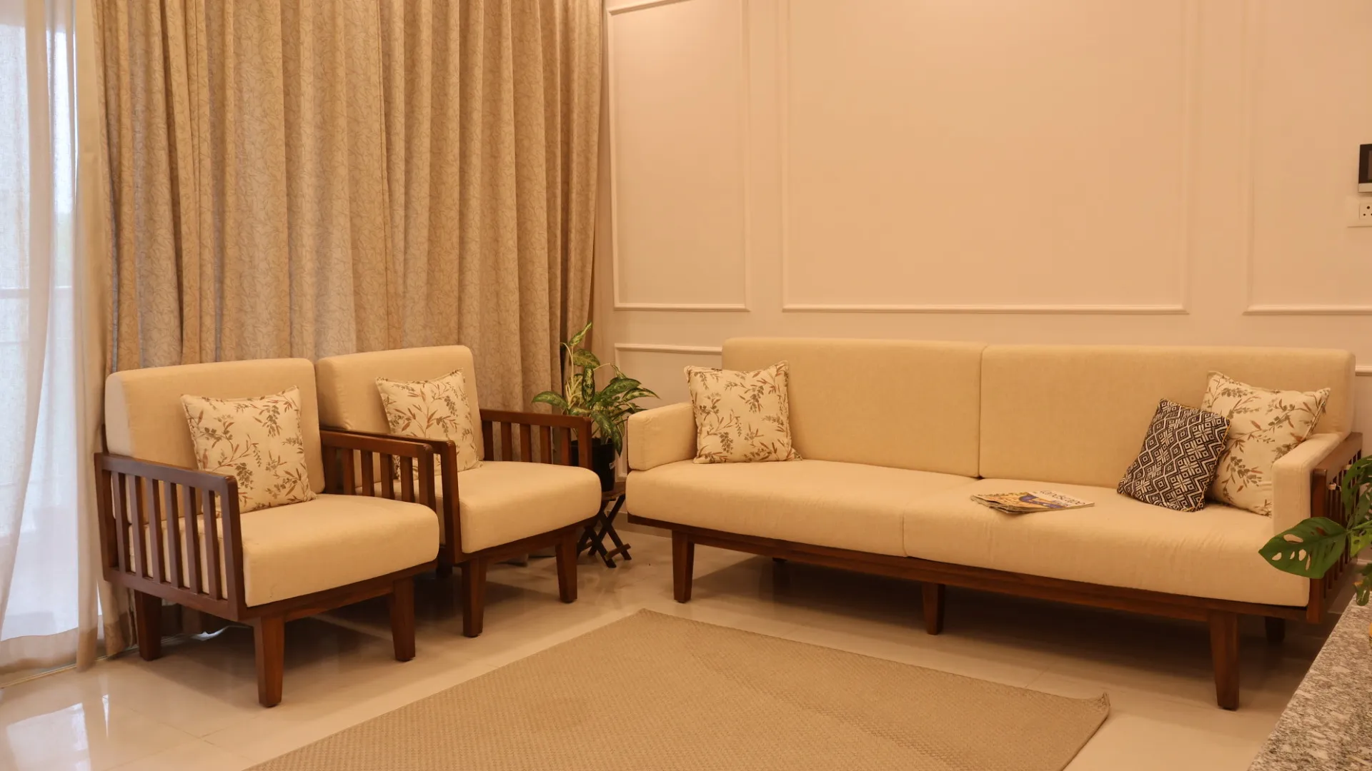Minimalist living space in Bavdhan